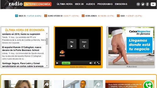 Las webs de Intereconomía crecen un 25% en visitas en el primer trimestre