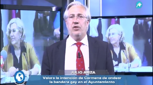 La bandera gay en el Ayuntamiento de Madrid