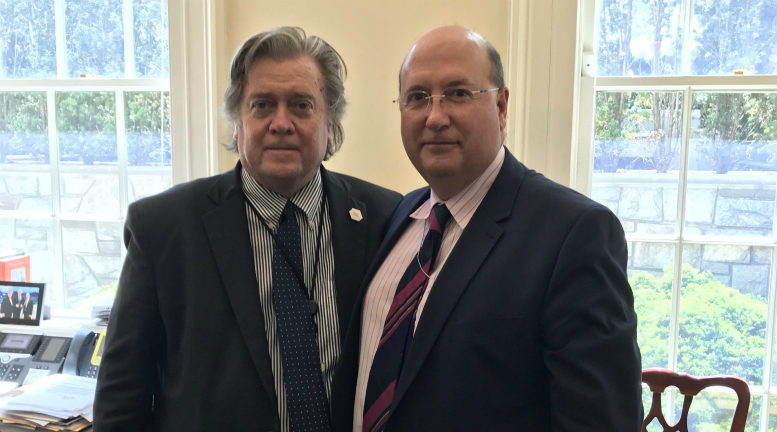 Encuentro de Rafael Bardají y Stephen Bannon en Washington